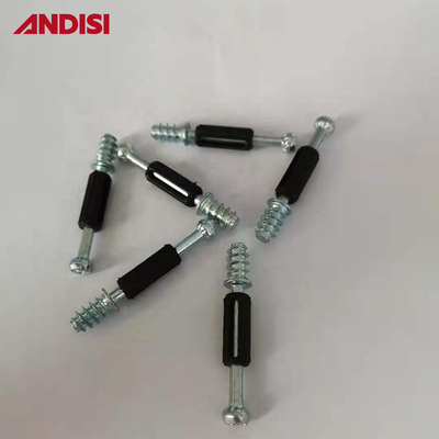 Mini viti a dowel fisse in acciaio e plastica per accessori per mobili di design moderno