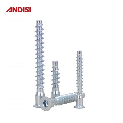 Mobili in acciaio connessione Pozi Flat Head Confirmat Screw con testa e foro di presa esagonale zincato