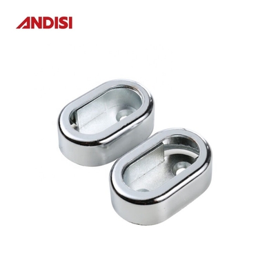 Pignone di spessore in lega di zinco flange armadio tubo di supporto per 30x15mm bastoncini di abbigliamento