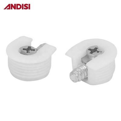 Connessione per armadietti in legno Rafix 2 in 1 connettore a giunto eccentrico in plastica