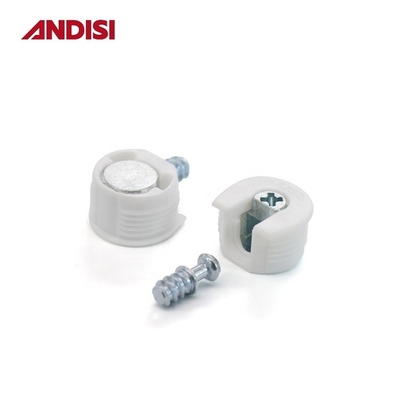 Connessione per armadietti in legno Rafix 2 in 1 connettore a giunto eccentrico in plastica
