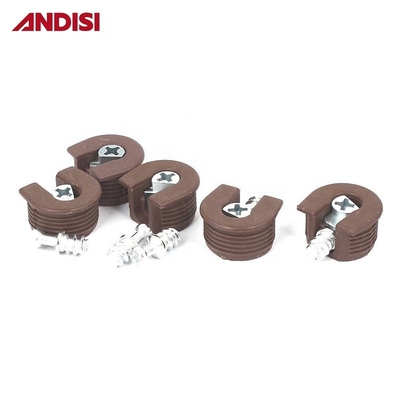 Materiale di vite in acciaio placcato di zinco campione di legno giunto di plastica Rafix connettore per armadio