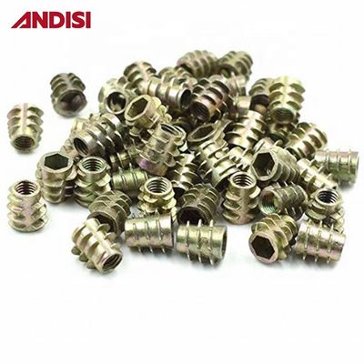 Soggiorno Alloggio di zinco Hex Drive di connessione Mini Fix Cam Chiusura Nocciolini di legno a filo Mobili di legno inserire Nocciolina M6 M8