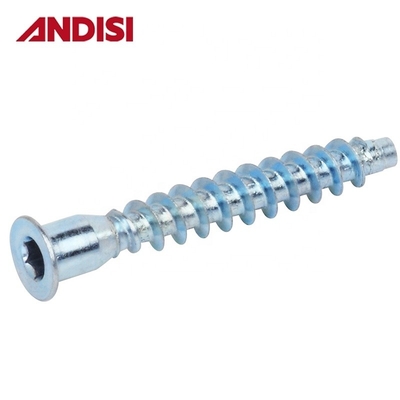 Legno a legno Hex Cross Head Euro Confirmat Screw con rivestimento in zinco resistente