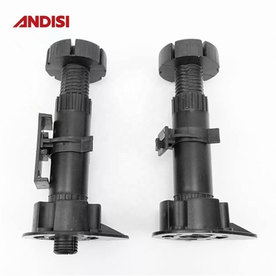 Armadio da cucina regolabile Piedi di livellamento Finitura nera 100-190MM Altezza PP Materiale ABS