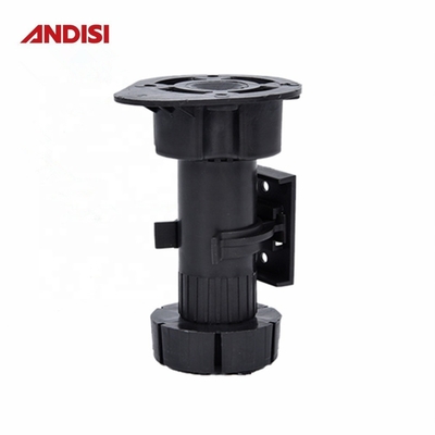 Armadio da cucina regolabile Piedi di livellamento Finitura nera 100-190MM Altezza PP Materiale ABS