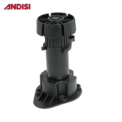 Armadio da cucina regolabile Piedi di livellamento Finitura nera 100-190MM Altezza PP Materiale ABS