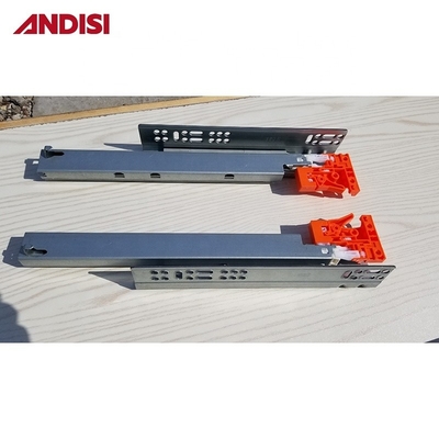 Imballaggio della posta Chiusura morbida nascosto nascosto cassetto sottosopra slide per mobili 45kg