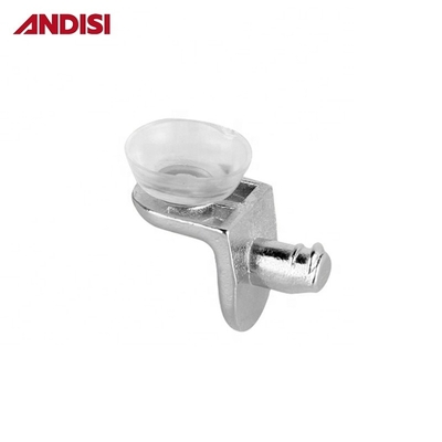 Dia 5mm Zinc Alloy PVC Glass Shelf Support Bracket per armadietti in legno e vetro