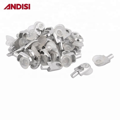 Furniture Hardware Zinc Leggio di vetro Scaffale Pini di 5 mm di diametro con stivali e perni per scaffali