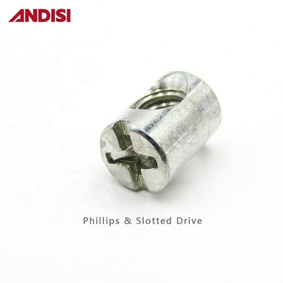 Mobili M6 M8 Testa crociata Phillips Drive Noce a canna incorporata con finitura zincata