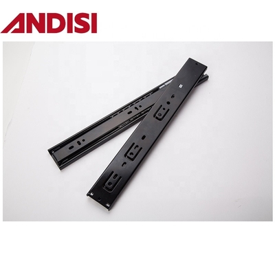 Finitura zincata 45 mm Soft Close Ball Bearing Drawer Slide Rail per l'hardware dei mobili