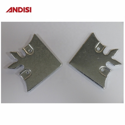 Non standard 3mm forma di pesce Placcata in zinco Acciaio Metal Bracket con connettore a buco Flat Cabinet Corner Brace