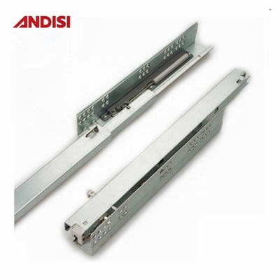 Clip in plastica 3D Full Extension Soft Close Undermount Drawer Slide per armadietto da cucina
