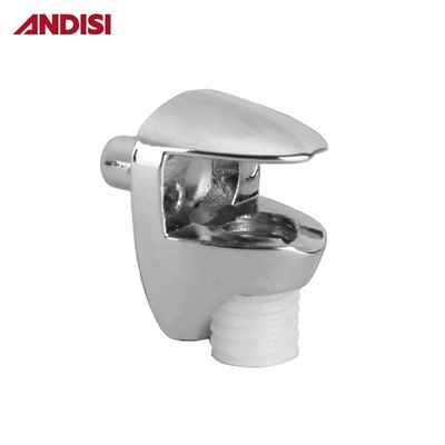 Clip di supporto per scaffali in vetro platinato in lega di zinco nickel quadrato per libreria