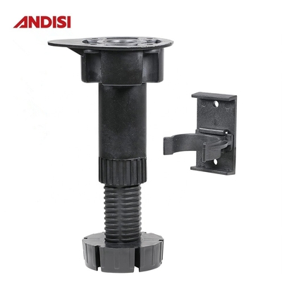 Piedi regolabili per il livellamento del tavolo per mobili da cucina 3 100-170 mm di altezza e finitura nera