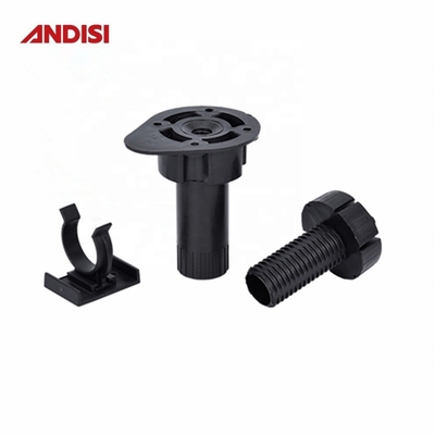 Piedi regolabili per il livellamento del tavolo per mobili da cucina 3 100-170 mm di altezza e finitura nera