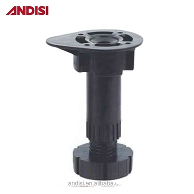 Moderno stile di design gambe in plastica regolabili per armadietto di cucina Piede di piombo 300pcs/ctn