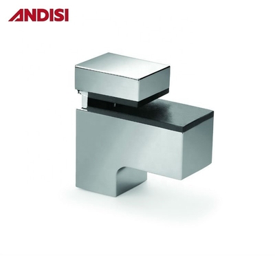 OEM Acciaio in lega di zinco Altezza regolabile 0-22mm Montaggio murario angolo vetro a vetro scaffale supporto pinza vetro