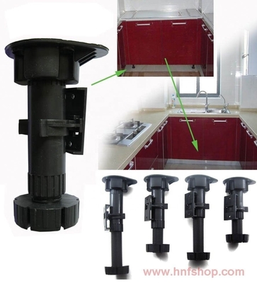 Materiale PP/ABS Piedi di pianta per la cucina per mobili Altezza 3 100-170 mm Clips regolabili