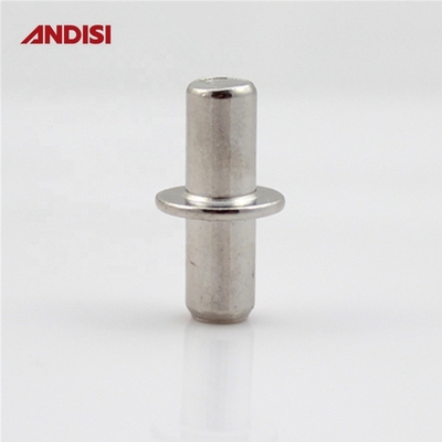Pini funzionali di supporto per scaffali rivestiti di zinco o nichel per accessori per mobili