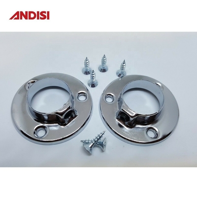 25 mm tubo rotondo supporto armadio bastone Flancheria di fine tubo essenziale per l'organizzazione armadio