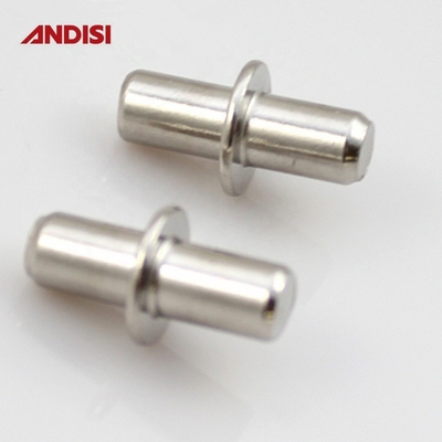 Pin di supporto per scaffali in metallo da 5 mm in acciaio placcato zinco/nicchio