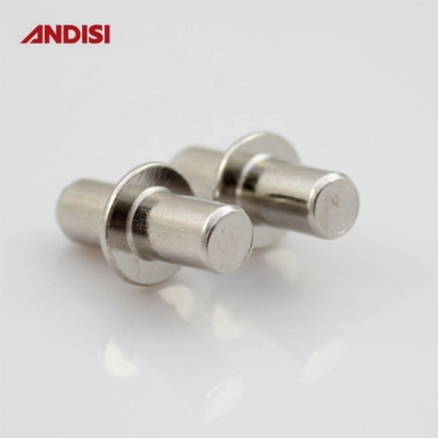 Pin di supporto per scaffali in metallo da 5 mm in acciaio placcato zinco/nicchio