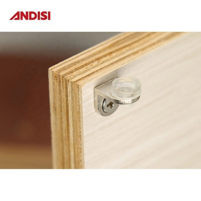 Allegato di zinco e supporto per bracciale di pinza in vetro in PVC per scaffalature di vetro piatto
