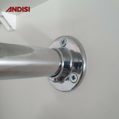 Flanchetta di supporto per tubi rotondi con armadio in lega di zinco cromato di diametro 25 mm