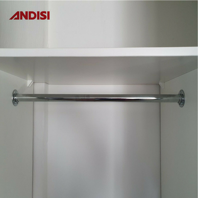 Flanchetta di supporto per tubi rotondi con armadio in lega di zinco cromato di diametro 25 mm