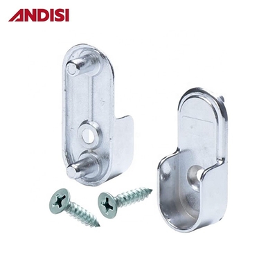 Colletto di tubo ovale cromato per vestiario di lunghezza 44 mm