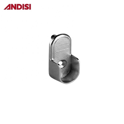 Armadio Flanco di supporto per l'estremità del bastone 16 mm Nickelato Armadio Ovale Armadio Ferrovia Bracket