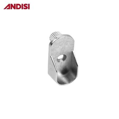 Armadio Flanco di supporto per l'estremità del bastone 16 mm Nickelato Armadio Ovale Armadio Ferrovia Bracket