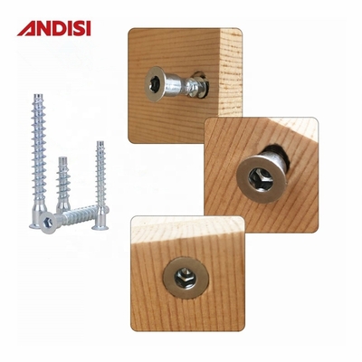 Mobili in acciaio connessione Pozi Flat Head Confirmat Screw con testa e foro di presa esagonale zincato