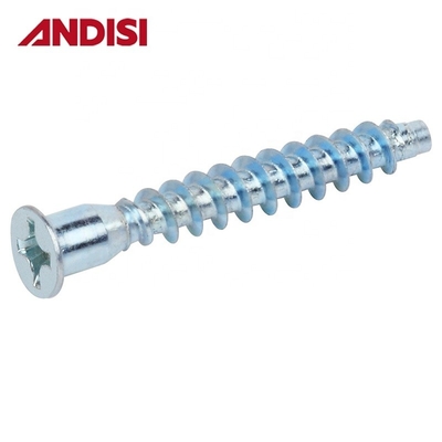 Mobili in acciaio connessione Pozi Flat Head Confirmat Screw con testa e foro di presa esagonale zincato