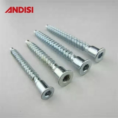 Mobili in acciaio connessione Pozi Flat Head Confirmat Screw con testa e foro di presa esagonale zincato