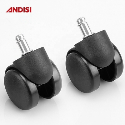 Mobili Caster Diametro 50mm Nero PA Nylon Poltrona di ufficio girevole Poltrona di gabinetto