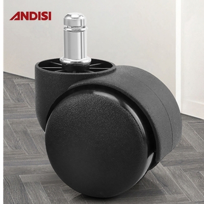 Mobili Caster Diametro 50mm Nero PA Nylon Poltrona di ufficio girevole Poltrona di gabinetto