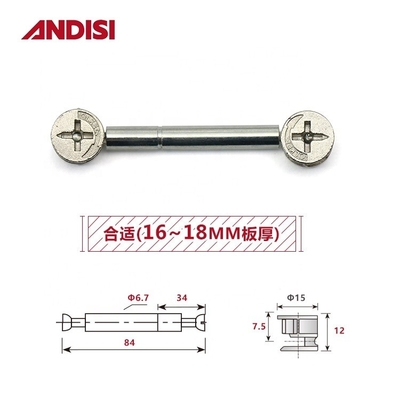 Mini Fix Cam Double End Bolt Rivolta a filo Moderna progettazione per altri mobili