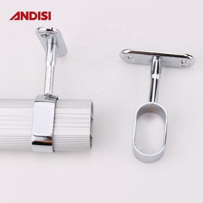 Supporto per il supporto del tubo del guardaroba rivestito di nichel per lo stile di design moderno