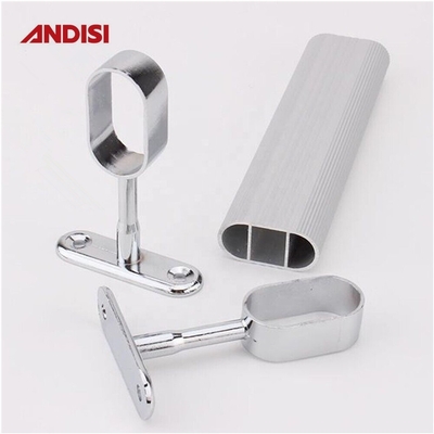 Supporto per il supporto del tubo del guardaroba rivestito di nichel per lo stile di design moderno