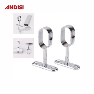 Supporto per il supporto del tubo del guardaroba rivestito di nichel per lo stile di design moderno
