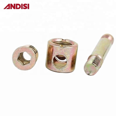 Fittings di connessione resistenti per mobili moderni zincati 4 in 1 Mini Fix Cam e bullone
