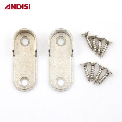 Lunghezza 44mm Fittings armadio in lega di zinco per 30x15mm tubo ovale supporto tubo ovale