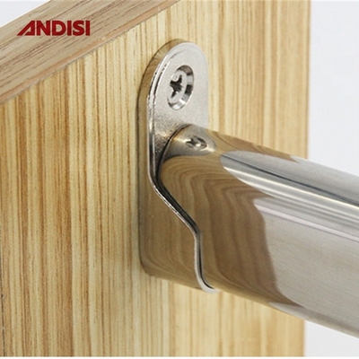 Lunghezza 44mm Fittings armadio in lega di zinco per 30x15mm tubo ovale supporto tubo ovale