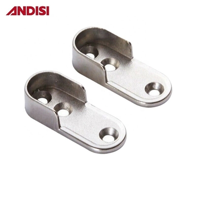 44mm Zinc Legato Abbigliamento Portafoglio per armadio Armadio tubo ovale End Bracket