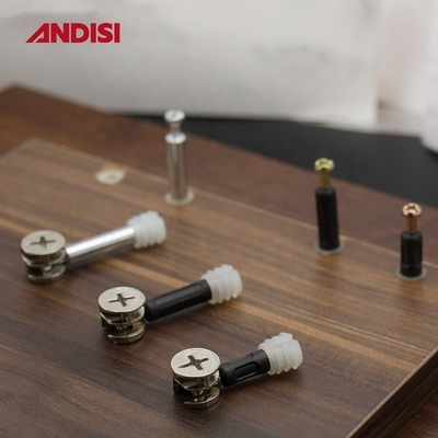 Imballaggio della posta 3-IN-1 Armadio in legno connessione Cam Lock Noce e bullone MINI FIX