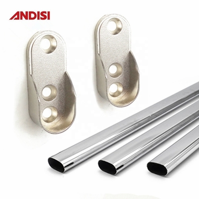 Aggiorna il tuo guardaroba con 44mm di zinco legata vestiti porta binario e supporto tubo ovale