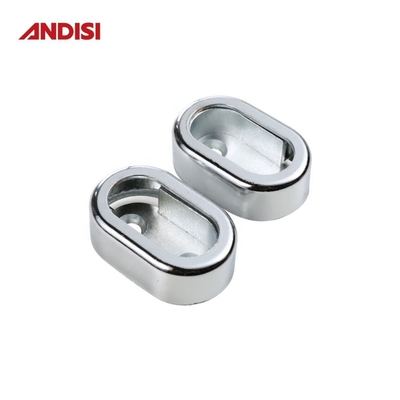 Camera da letto Nero Bianco Cromo Oro Argento Peso pesante Legatura di zinco bracket armadio tubo supporto ovale supporto di barra armadio